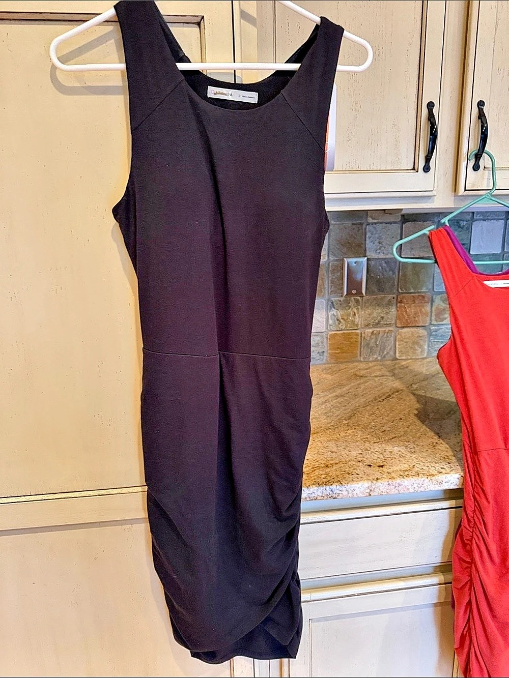 Athleta Tee Dress - Ruched Racerback above knee -  Size Small